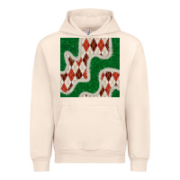 Sandshell christmas diamond plaid and green glitter seamless pattern Urban Hoodie - BundleAndBundleShop