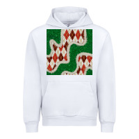 White christmas diamond plaid and green glitter seamless pattern Urban Hoodie - BundleAndBundleShop