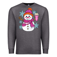 Charcoal Heather bougie snowman Premium Sweatshirt - Zillion Design Studio