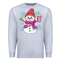 Heather Grey bougie snowman Premium Sweatshirt - Zillion Design Studio