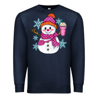 Navy bougie snowman Premium Sweatshirt - Zillion Design Studio