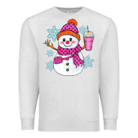 Oatmeal Heather bougie snowman Premium Sweatshirt - Zillion Design Studio