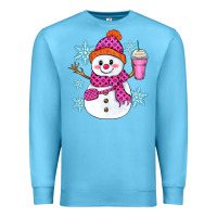 Ocean Blue bougie snowman Premium Sweatshirt - Zillion Design Studio