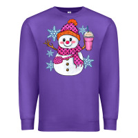 Purple bougie snowman Premium Sweatshirt - Zillion Design Studio