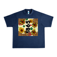 Navy juneteenth 1865 sunflowers Urban Heavy Tee - Artiststas