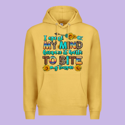 I Speak My Mind Because It Hurts To Bite My Tongue Premium Hoodie Designed By Adodesignshop