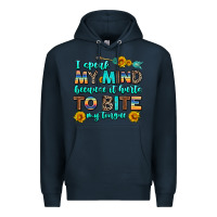 Navy i speak my mind because it hurts to bite my tongue Premium Hoodie - AdoDesignShop