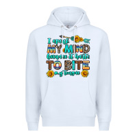 White i speak my mind because it hurts to bite my tongue Premium Hoodie - AdoDesignShop
