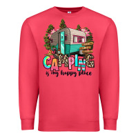 Cardinal camping is my happy place Premium Sweatshirt - RanaPortraitStore