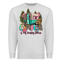 Dove Grey camping is my happy place Premium Sweatshirt - RanaPortraitStore