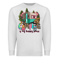 Oatmeal Heather camping is my happy place Premium Sweatshirt - RanaPortraitStore