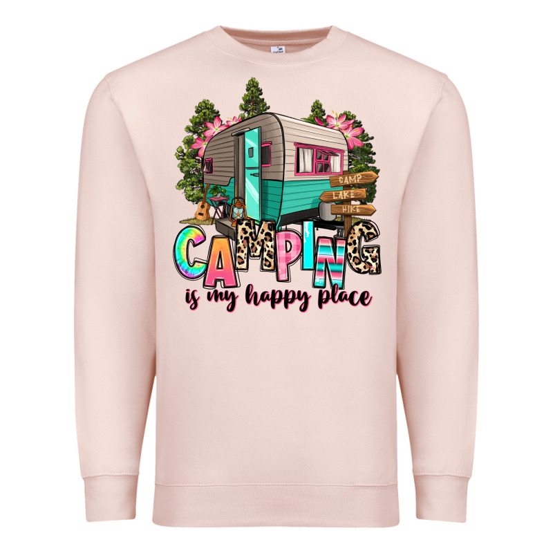 Camping Is My Happy Place Premium Sweatshirt by RanaPortraitStore | Teevron