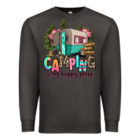 Smoke camping is my happy place Premium Sweatshirt - RanaPortraitStore