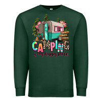 Sports Green camping is my happy place Premium Sweatshirt - RanaPortraitStore