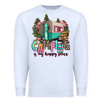 White camping is my happy place Premium Sweatshirt - RanaPortraitStore