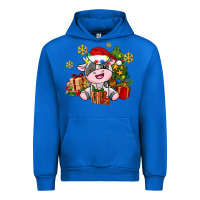 Cobalt little cute christmas cow Urban Hoodie - AdoDesignShop