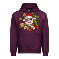 Mauve Wine little cute christmas cow Urban Hoodie - AdoDesignShop