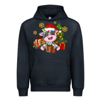 Navy little cute christmas cow Urban Hoodie - AdoDesignShop