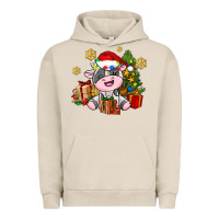Pigment French Oak little cute christmas cow Urban Hoodie - AdoDesignShop