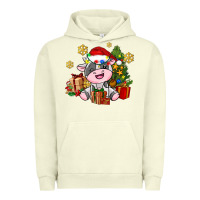 Pigment Pistachio little cute christmas cow Urban Hoodie - AdoDesignShop
