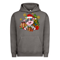 Little Cute Christmas Cow Urban Hoodie | Teevron