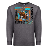 Charcoal Heather western cowboy wild west Premium Sweatshirt - texasbilliewilder