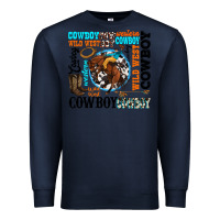 Navy western cowboy wild west Premium Sweatshirt - texasbilliewilder
