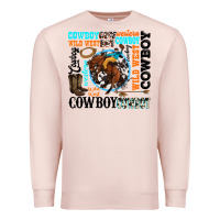 Pale Pink western cowboy wild west Premium Sweatshirt - texasbilliewilder