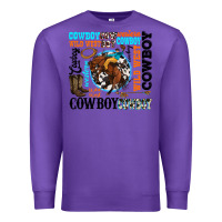 Purple western cowboy wild west Premium Sweatshirt - texasbilliewilder
