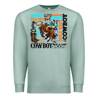 Seafoam western cowboy wild west Premium Sweatshirt - texasbilliewilder