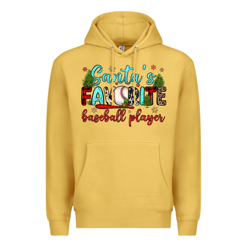 Santa S Favorite Baseball Player Premium Hoodie by JahusDesignShop | Teevron