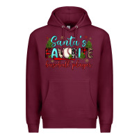 Burgundy santa s favorite baseball player Premium Hoodie - JahusDesignShop