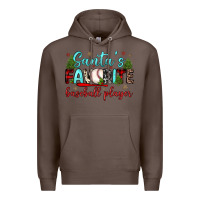 Coffee santa s favorite baseball player Premium Hoodie - JahusDesignShop