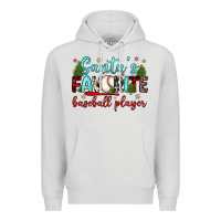 Dove Grey santa s favorite baseball player Premium Hoodie - JahusDesignShop