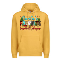 Mustard santa s favorite baseball player Premium Hoodie - JahusDesignShop