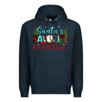 Navy santa s favorite baseball player Premium Hoodie - JahusDesignShop