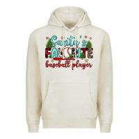 Oatmeal Heather santa s favorite baseball player Premium Hoodie - JahusDesignShop