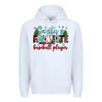 White santa s favorite baseball player Premium Hoodie - JahusDesignShop