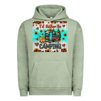 Pigment Oil Green i’d rather be camping Urban Hoodie - JahusDesignShop