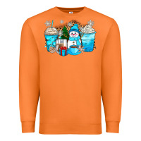 Carrot winter snowman coffee cups Premium Sweatshirt - Zillion Design Studio
