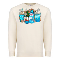 Sandshell winter snowman coffee cups Premium Sweatshirt - Zillion Design Studio