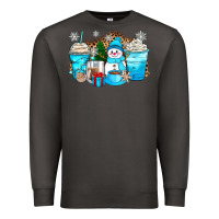 Smoke winter snowman coffee cups Premium Sweatshirt - Zillion Design Studio