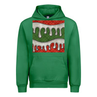 Emerald christmas plaid and white glitter snow seamless pattern Urban Hoodie - BundleAndBundleShop