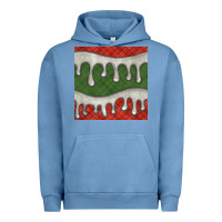 Pigment Pebble Blue christmas plaid and white glitter snow seamless pattern Urban Hoodie - BundleAndBundleShop