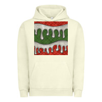 Pigment Pistachio christmas plaid and white glitter snow seamless pattern Urban Hoodie - BundleAndBundleShop