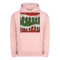 Pigment Salmon christmas plaid and white glitter snow seamless pattern Urban Hoodie - BundleAndBundleShop