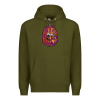 Army Green watercolor pumpkin leopard Premium Hoodie - RanaPortraitStore