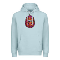 Blue Mist watercolor pumpkin leopard Premium Hoodie - RanaPortraitStore