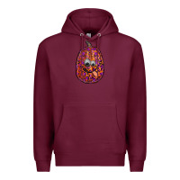 Burgundy watercolor pumpkin leopard Premium Hoodie - RanaPortraitStore