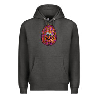 Charcoal Heather watercolor pumpkin leopard Premium Hoodie - RanaPortraitStore